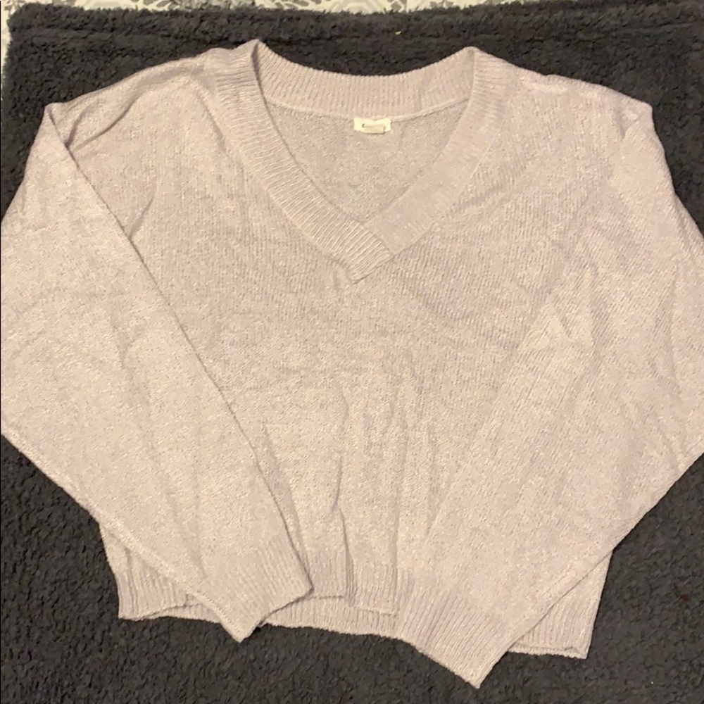 Lavender cropped sweater